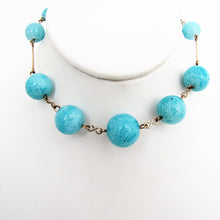 Cargar imagen en el visor de la galería, 1920's Art Deco Czech Glass & Gold Wire Necklet. - MercyMadge