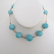 Cargar imagen en el visor de la galería, 1920's Art Deco Czech Glass & Gold Wire Necklet. - MercyMadge