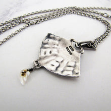 Charger l'image dans la galerie, Art Nouveau Planished Silver Enamel Necklace Pendant, William Hair Haseler For Liberty & Co. - MercyMadge