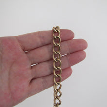 Cargar imagen en el visor de la galería, Antique 9ct Rolled Gold Watch Chain Bracelet. Victorian Curb Chain Bracelet, Dog Clip. - MercyMadge