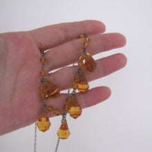 Cargar imagen en el visor de la galería, Antique Art Deco Citrine Necklace, Czechoslovakia - MercyMadge