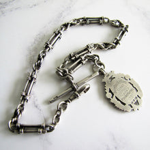 Cargar imagen en el visor de la galería, Victorian Scottish Silver Pocket Watch Chain, Highland Fob. - MercyMadge
