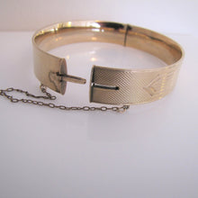 Cargar imagen en el visor de la galería, Antique 9ct Rolled Gold Engraved Bangle Bracelet. - MercyMadge
