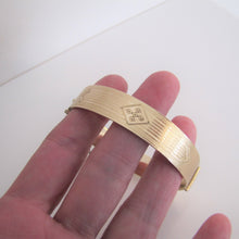 Cargar imagen en el visor de la galería, Antique 9ct Rolled Gold Engraved Bangle Bracelet. - MercyMadge