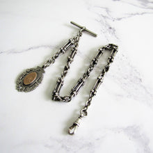 Cargar imagen en el visor de la galería, Victorian Scottish Silver Pocket Watch Chain, Highland Fob. - MercyMadge