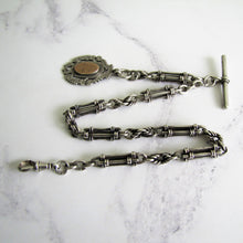 Cargar imagen en el visor de la galería, Victorian Scottish Silver Pocket Watch Chain, Highland Fob. - MercyMadge