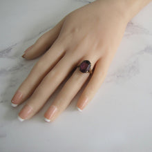 Charger l'image dans la galerie, Edwardian 9ct Gold Paste Amethyst Ring. - MercyMadge