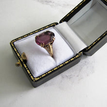 Charger l'image dans la galerie, Edwardian 9ct Gold Paste Amethyst Ring. - MercyMadge
