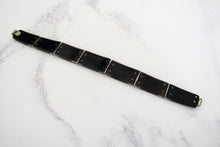 Charger l'image dans la galerie, Art Deco Sterling Silver Pique & Tortoiseshell Bracelet - MercyMadge