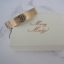 Cargar imagen en el visor de la galería, Antique 9ct Rolled Gold Engraved Bangle Bracelet. - MercyMadge