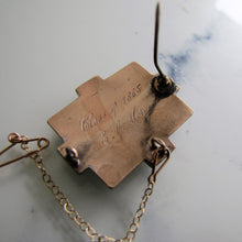 Cargar imagen en el visor de la galería, Antique Victorian 9ct Gold & Enamel Mourning Brooch. Engraved E.C. Morgan, Class Of 1865. - MercyMadge