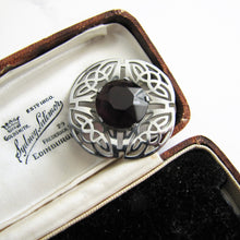 Cargar imagen en el visor de la galería, Vintage Celtic Knot Amethyst Brooch, Mizpah By Miracle. - MercyMadge