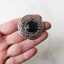 Cargar imagen en el visor de la galería, Vintage Celtic Knot Amethyst Brooch, Mizpah By Miracle. - MercyMadge