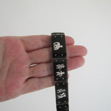 Charger l'image dans la galerie, Art Deco Sterling Silver Pique & Tortoiseshell Bracelet - MercyMadge