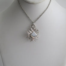 画像をギャラリービューアに読み込む, Vintage Engraved Silver Maltese Cross Fob Pendant On Chain. - MercyMadge