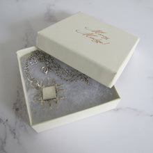 画像をギャラリービューアに読み込む, Vintage Engraved Silver Maltese Cross Fob Pendant On Chain. - MercyMadge