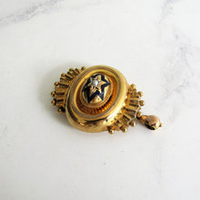 Cargar imagen en el visor de la galería, Victorian 15ct Gold Target Necklace Pendant, Locket Back - MercyMadge