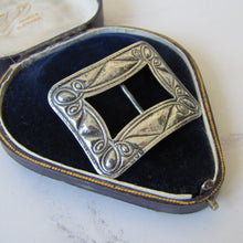 Charger l'image dans la galerie, Antique Arts and Crafts Silver Buckle, Art Nouveau 1902 - MercyMadge