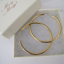 Charger l'image dans la galerie, Italian 18ct Yellow Gold Large Hoop Earrings - MercyMadge