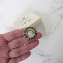 Cargar imagen en el visor de la galería, Antique French Paste Portrait Brooch, Georgian Lady - MercyMadge