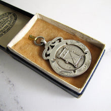 Load image into Gallery viewer, 1930s Engraved Silver Pocket Watch Fob, Fattorini Box. - MercyMadge
