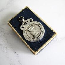 Load image into Gallery viewer, 1930s Engraved Silver Pocket Watch Fob, Fattorini Box. - MercyMadge