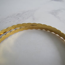 Carica l'immagine nel visualizzatore di Gallery, 22 Carat Yellow Gold Etruscan Engraved Bangles. - MercyMadge