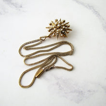 Cargar imagen en el visor de la galería, Victorian 15ct Gold Pearl Star Pendant Necklace. - MercyMadge