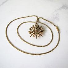 Cargar imagen en el visor de la galería, Victorian 15ct Gold Pearl Star Pendant Necklace. - MercyMadge