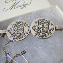 Cargar imagen en el visor de la galería, Victorian Silver AEI Coin Brooch - MercyMadge