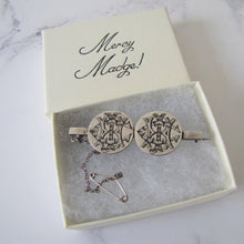 Cargar imagen en el visor de la galería, Victorian Silver AEI Coin Brooch - MercyMadge