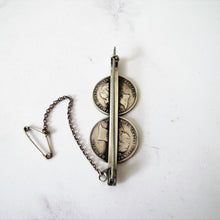 Cargar imagen en el visor de la galería, Victorian Silver AEI Coin Brooch - MercyMadge