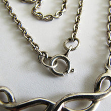 Cargar imagen en el visor de la galería, Vintage Celtic Silver & Blue Topaz Necklace. Rennie Mackintosh, Art Nouveau Style - MercyMadge