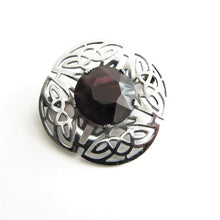 Cargar imagen en el visor de la galería, Vintage Celtic Knot Amethyst Brooch, Mizpah By Miracle. - MercyMadge