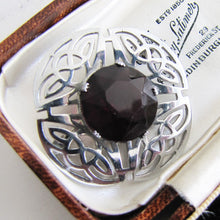 Cargar imagen en el visor de la galería, Vintage Celtic Knot Amethyst Brooch, Mizpah By Miracle. - MercyMadge
