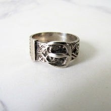 Load image into Gallery viewer, Engraved Scottish Silver Celtic Buckle Ring - MercyMadge