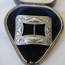 Charger l'image dans la galerie, Antique Arts and Crafts Silver Buckle, Art Nouveau 1902 - MercyMadge