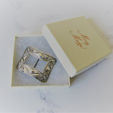 Charger l'image dans la galerie, Antique Arts and Crafts Silver Buckle, Art Nouveau 1902 - MercyMadge