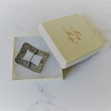 Charger l'image dans la galerie, Antique Arts and Crafts Silver Buckle, Art Nouveau 1902 - MercyMadge