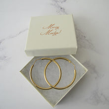 Charger l'image dans la galerie, Italian 18ct Yellow Gold Large Hoop Earrings - MercyMadge