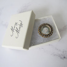 Cargar imagen en el visor de la galería, Antique French Paste Portrait Brooch, Georgian Lady - MercyMadge