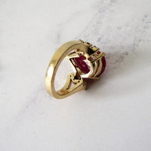 Cargar imagen en el visor de la galería, 14ct Gold Ruby & Diamond Ring - MercyMadge