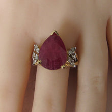 Cargar imagen en el visor de la galería, 14ct Gold Ruby & Diamond Ring - MercyMadge