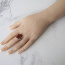 Load image into Gallery viewer, 1930's Baltic Amber Sterling Silver Ring. - MercyMadge