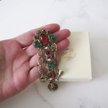 Charger l'image dans la galerie, Antique Austro Hungarian Gold Gilt & Paste Chatelaine Brooch. - MercyMadge