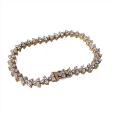 Load image into Gallery viewer, Vintage 14ct Gold Diamond Cluster Bracelet & Appraisal - MercyMadge