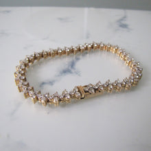 Load image into Gallery viewer, Vintage 14ct Gold Diamond Cluster Bracelet & Appraisal - MercyMadge