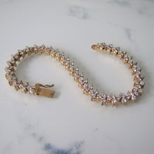 Load image into Gallery viewer, Vintage 14ct Gold Diamond Cluster Bracelet & Appraisal - MercyMadge