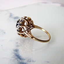 Cargar imagen en el visor de la galería, 1970's 9ct Gold Sapphire & White Spinel Ring - MercyMadge