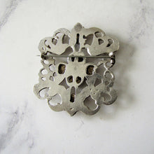 Cargar imagen en el visor de la galería, Massive Austro Hungarian 950 Silver & Garnet Victorian Brooch. - MercyMadge
